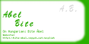 abel bite business card